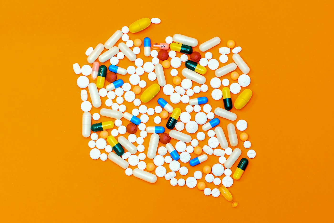 Supplement capsules on a table